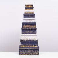 Набор коробок 10 в 1 &laquo;Сказочные олени&raquo;, 30,5 х 19 х 12,5 &mdash; 12 х 7 х 4 см