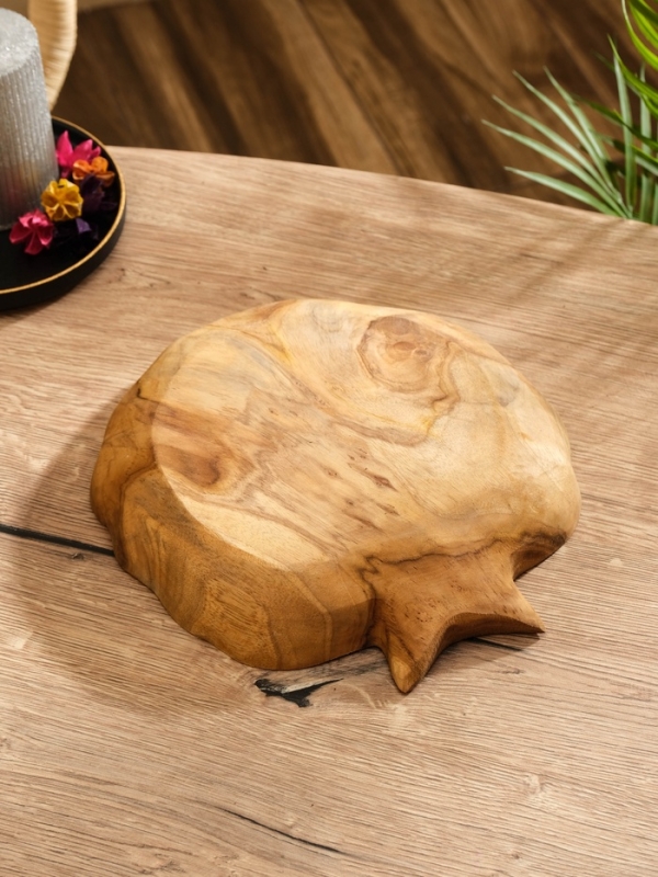 Тарелка "Морская раковина" дерево Джати, 25х25х5 см, цв. коричневый