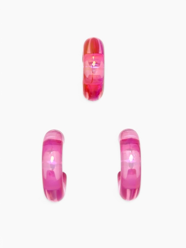 Набор серьги и каффы 3 шт &laquo;Нежность&raquo; капля, цвет розовый в серебре