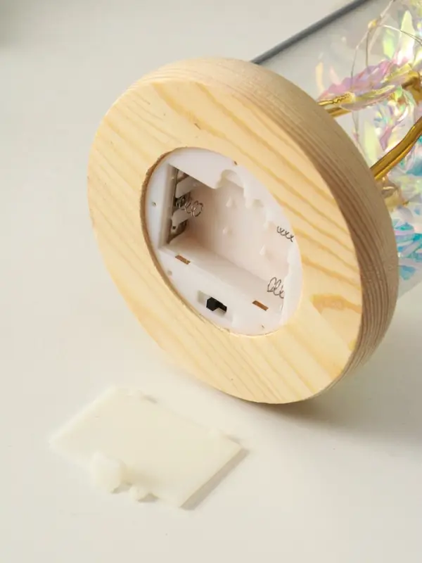 Сувенир свет "3 розы в колбе" LED 3хААА серебристый 11х11х22 см