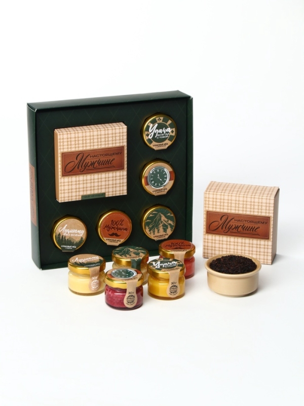 Набор "23 февраля - настоящему мужчине": крем-мёд, чай