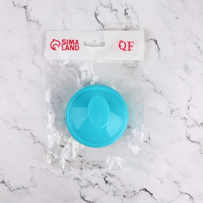 Щётка - массажёр для мытья головы, 8 &times; 8 &times; 6 см, цвет голубой