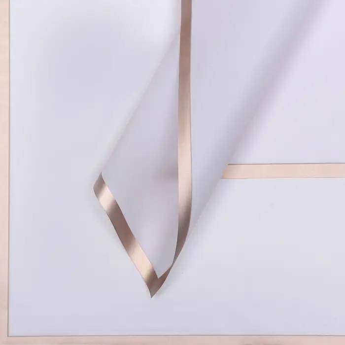 Пленка для цветов &laquo;Бронзовая полоса&raquo;, лавандовый, 56&times;56 см