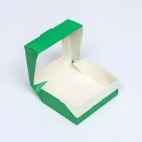 Контейнер на вынос, зелёный, 10&times;8&times;3.5 см