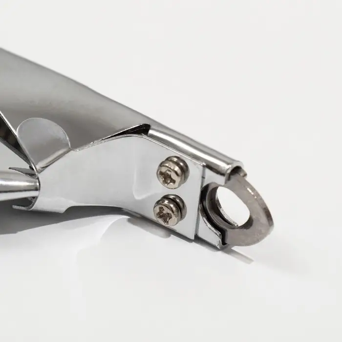 Когтерез-гильотина с прорезиненными ручками, 12 х 7,5 х 1,4 см, эконом, микс цветов