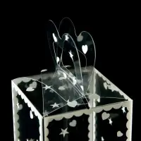 Складная прозрачная коробка из PVC, для упаковки подарков, &laquo;Сердце&raquo;, 12&times;7&times;7 см