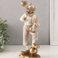 Сувенир полистоун "Клоун с малышом и воздушным шариком" бело-бежевый 10,5х7х25,5 см Сувенир полистоун "Клоун с малышом и воздушным шариком" бело-бежевый 10,5х7х25,5 см