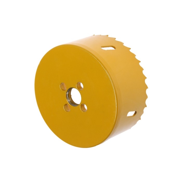 Коронка биметаллическая ТУНДРА, 89 мм, M16 с дополнительной фиксацией