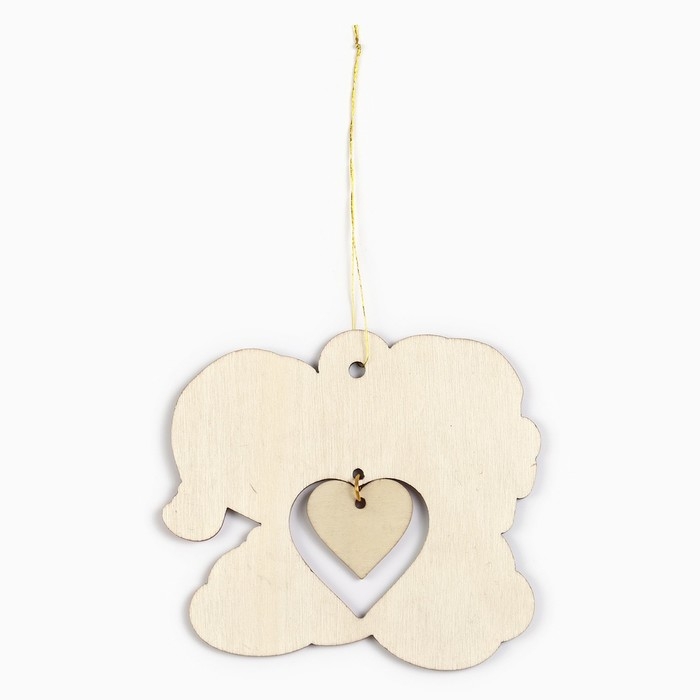 Ёлочная игрушка новогодняя &laquo;Сердечко&raquo;, на Новый год, 8,8 х 9,8 см