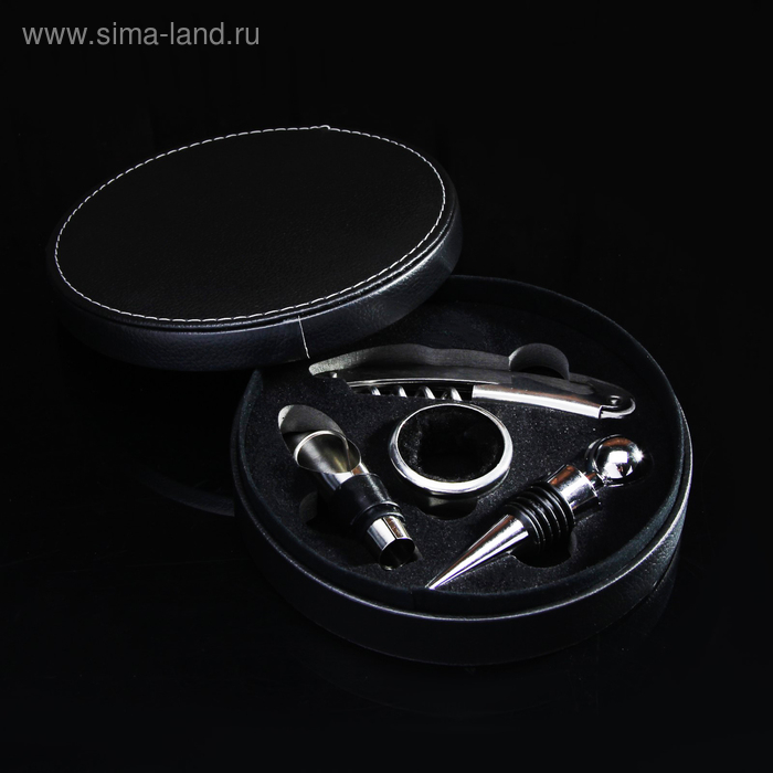 Набор для вина &laquo;Тоскана&raquo;, 4 предмета: штопор, кольцо, пробка, каплеуловитель