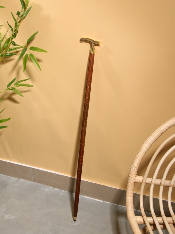 Трость "Домино" шишам, латунь 92 см