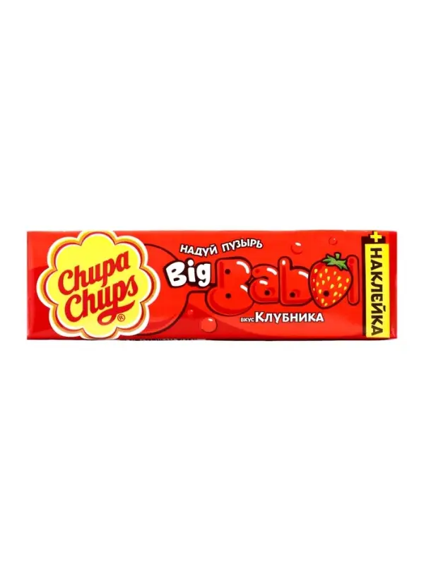Жевательная резинка Chupa-Chups big babol клубника, 20 г