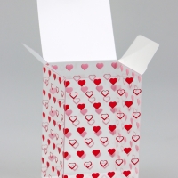 Складная коробка из PVC "Сердечки", 4,5 х 5 х 7,5 см 5шт