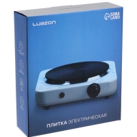 Плитка электрическая Luazon LHP-001, 1 конфорка, 1000 Вт, нагреватель спираль, белая