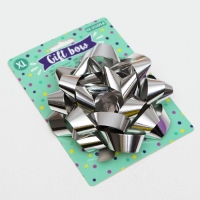 Бант-звезда № 14, серебристый, металлик Бант-звезда № 14, серебристый, металлик