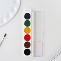 Акварельные краски 6 цветов в пластиковой коробке, без кисти &laquo;1 сентября&raquo;