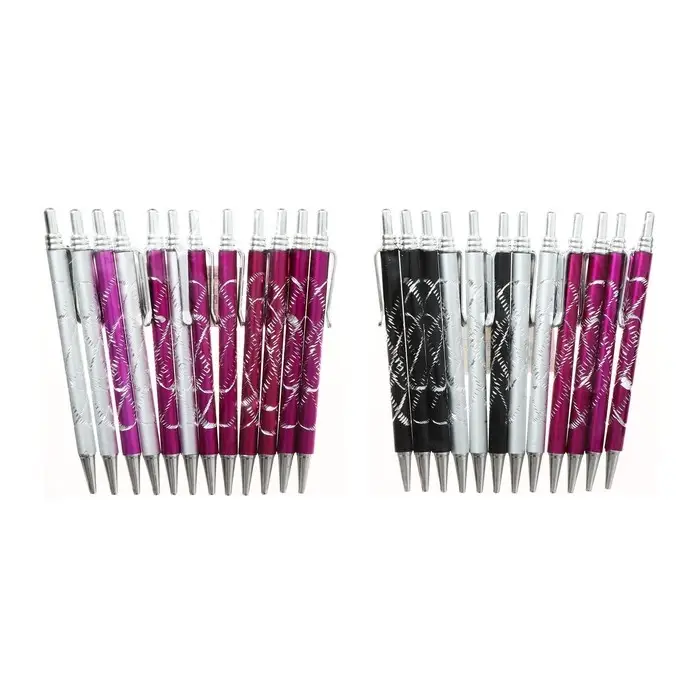 Ручка шариковая, автоматическая, "Завитки" 0.5 мм, стержень синий, МИКС