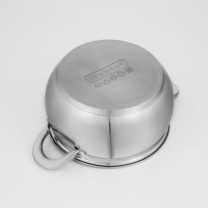 Кастрюля из нержавеющей стали Доляна «Гиперион», 3,5 л, d=20 см, с крышкой Кастрюля из нержавеющей стали Доляна «Гиперион», 3,5 л, d=20 см, с крышкой