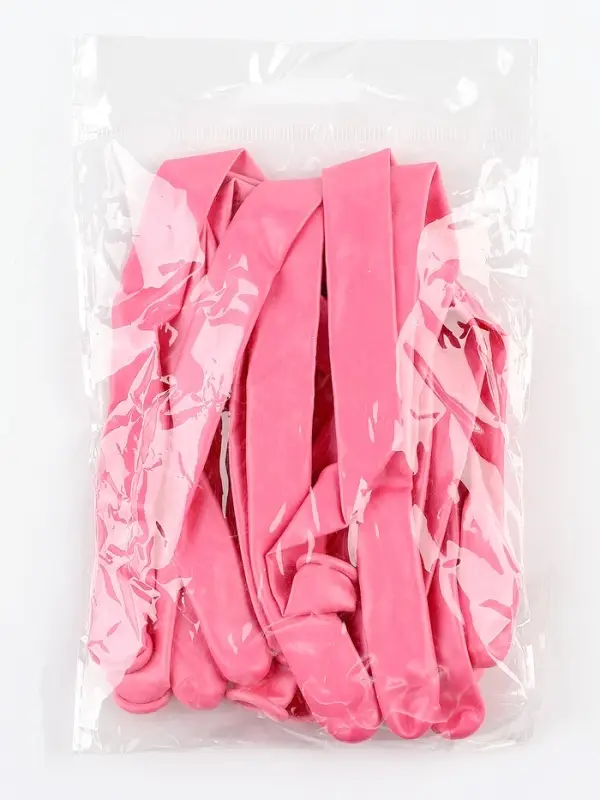 Воздушные шары для моделирования 125 см, d=7.5 см, 10 шт., розовые