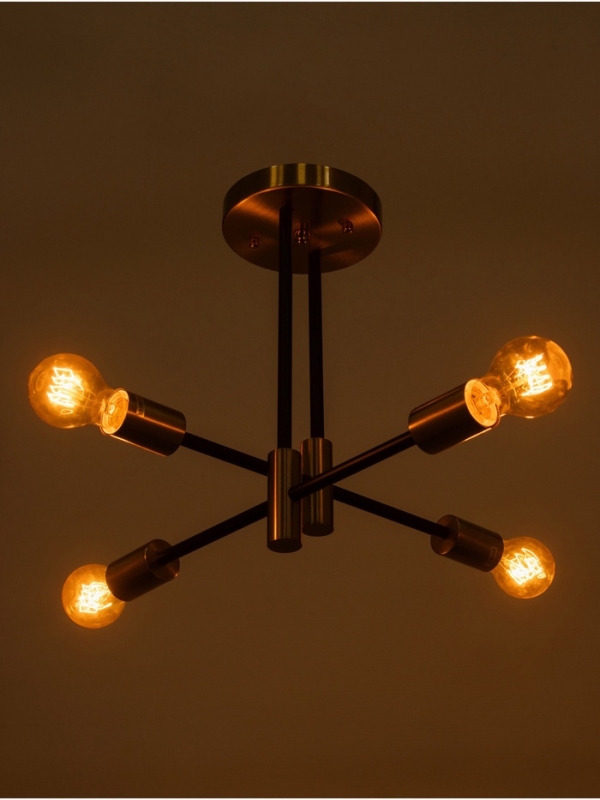 Люстра "Лора" 4х40Вт Е27 латунь 58х58х37см