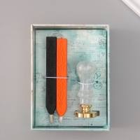 Сургучный набор "Страшная тыква" печать, ручка, сургуч 12,5х10х3,6 см