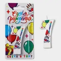 Свеча цифра для торта &laquo;7&raquo;, 3,7 х 7,2 см