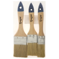 Набор кистей ТУНДРА, натуральная щетина, деревянная рукоятка, 1-1.5-2" (25, 38, 50 мм)