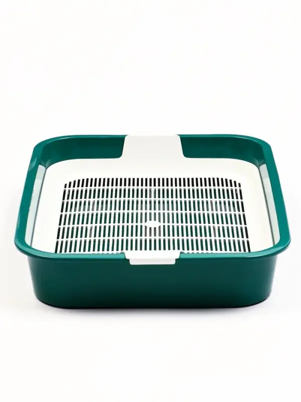 Туалет "Белла мини" для кошек, с сеткой, 35 х 26  х 6 см, Зеленый