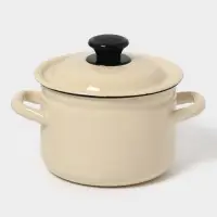 Кастр.цил.борт. 2л (слоновая)Без декора