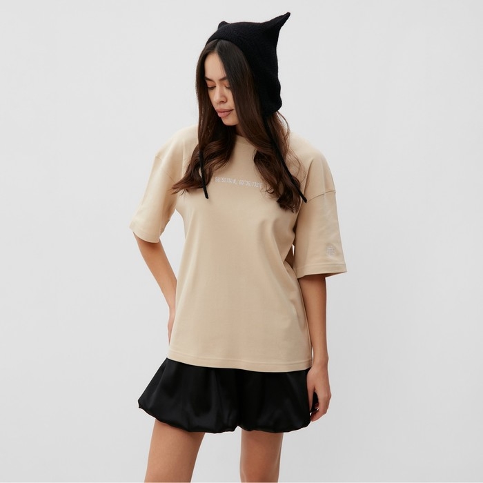 Футболка женская MIST Coordinates р. L-XL, бежевый Футболка женская MIST Coordinates р. L-XL, бежевый