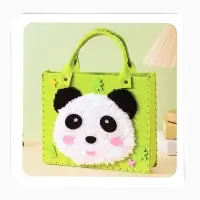 Набор для создания сумки из фетра "Панда", цвет зеленый