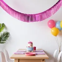 Гирлянда "Дождик" 3 метра с липким краем, цвет фиолетовый