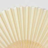 Веер бамбук, текстиль h=21 см "Моноцвет" в коробке, бежевый