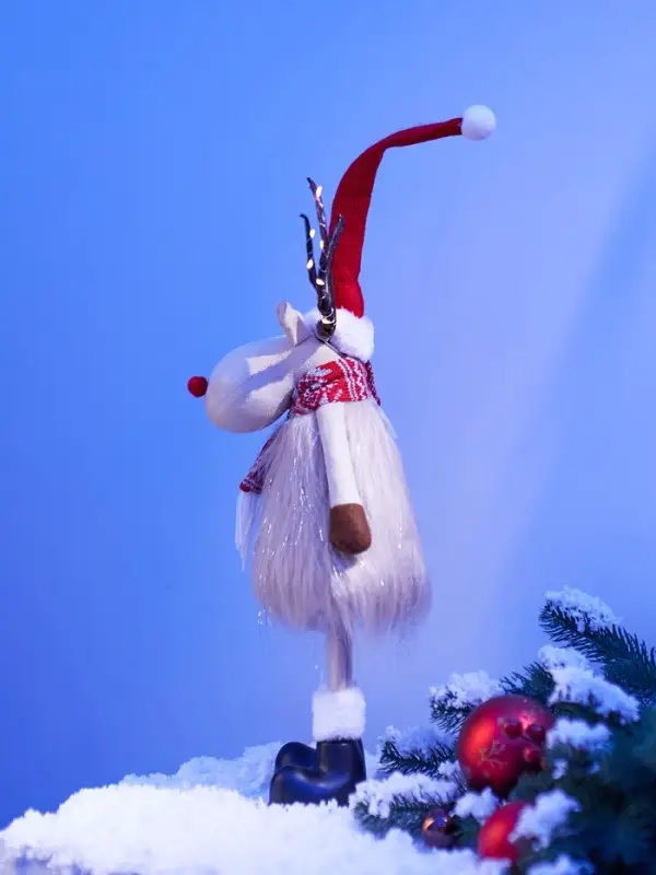 Фигура текстиль &laquo;Новогодний лосик&raquo; 58 см, 10 LED, от батареек CR2032&times;1, свечение тёплое белое