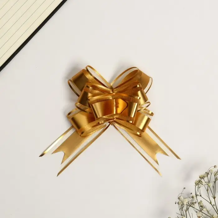 Бант - бабочка №3, золотой