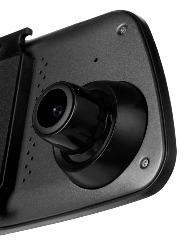 Водительское заркало Hoco DV4-4.5 дюймов, камера заднего вида и видеорегистратор, HD, черный   10782