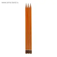 Набор карандашей чернографитных разной твердости 3 штуки Koh-I-Noor 1500/3, HB, B, H, в пакете