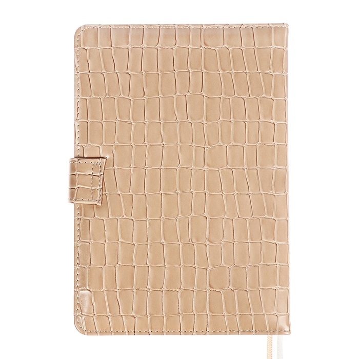 Ежедневник датированный 2025 A5 168 листов, deVENTE.Barbara, твердая обложка кожзам с поролоном, хлястик, перфорация, ляссе, блок 70, бежевый Ежедневник датированный 2025 A5 168 листов, deVENTE.Barbara, твердая обложка кожзам с поролоном, хлястик, перфорация, ляссе, блок 70, бежевый