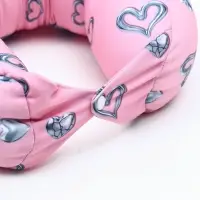 Подушка для путешествий компактная "Сердечки", 32 х 20 см