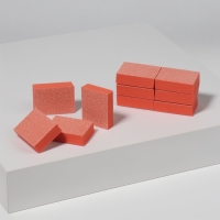 Наждачные бафы для ногтей, набор 10 шт, двухсторонние, 3,5 &times; 2,5 см, цвет оранжевый