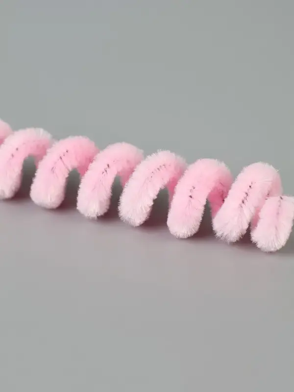 Синельная проволока, набор 100 шт, размер 1 шт 30х0,8 см, цвет розовый