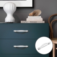 Ручка-скоба CAPPIO RSC018, цинк, м/о 128 мм, цвет белый, 4 шт.