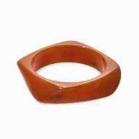 Браслет манжет акрил "Тренд", цвет оранжевый