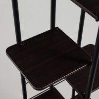 Подставка для цветов Greengo, 7 полок, 36 &times; 23 &times; 120 см, напольная, каркас металл, полки МДФ, чёрная