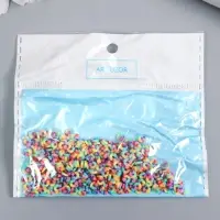 Бусины для творчества PVC "Колечки разноцветные фишки" набор &asymp; 330 шт 0,1х0,4х0,4 см