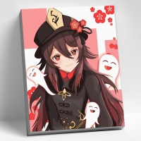 Картина по номерам 30 &times; 40 см &laquo;Геншин&raquo; &laquo;Ху Тао&raquo; 17 цветов