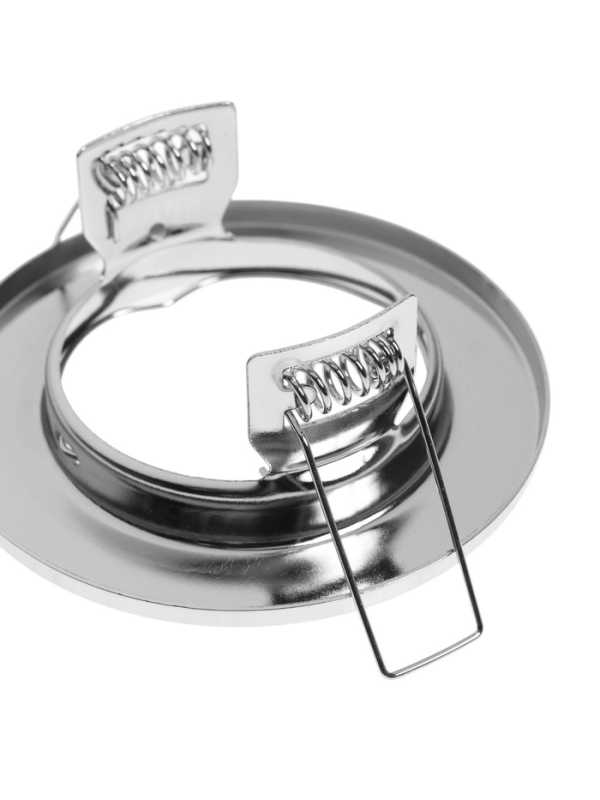 Светильник встраиваемый под лампу MR16, круг, металл, хром