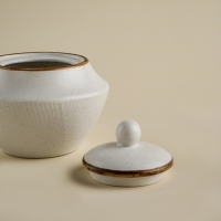 Сахарница фарфоровая SL Home &laquo;Волна в камне&raquo;, 300 мл, 9,5&times;10,5 см, цвет белый