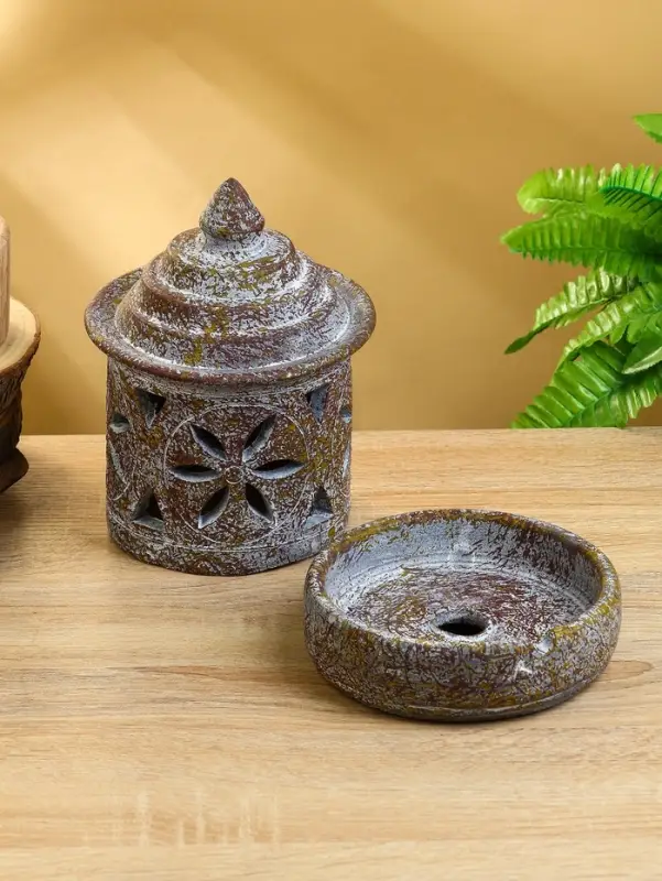 Подсвечник терракота &laquo;Фонарь&raquo;, 14.5&times;14.5&times;21 см