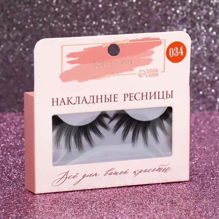 Ресницы накладные &laquo;Куколка&raquo;, 14 мм, без клея, цвет чёрный